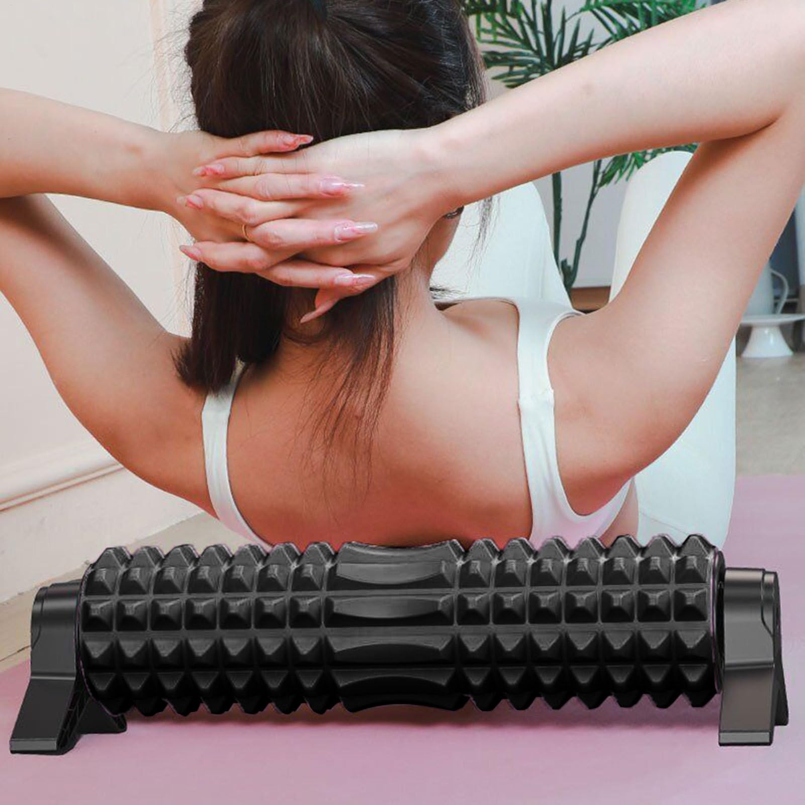 Yoga Faszienrolle Runde Massage Rolle Für Faszien | Beinmassagegerät Yogaszäule Für Den Rücken Für Männer Frauen Home Gym Training Pilates Regeneration Nacken Rücken Beine