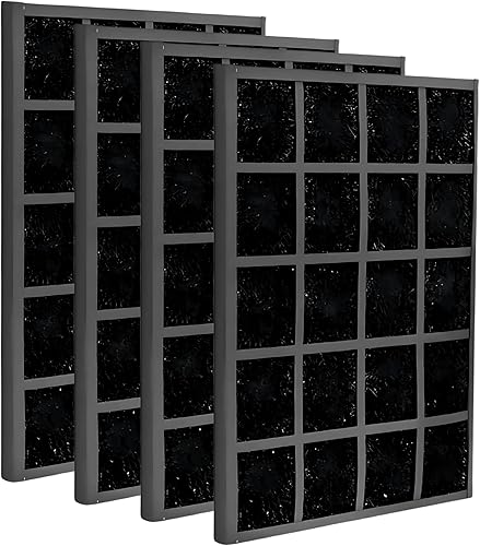 Nispira Reemplazo de prefiltro de carbón activado compatible con Sharp FZ-A80DFU Plasmacluster purificador de aire modelo FP-A60UW y FP-A80UW, 4