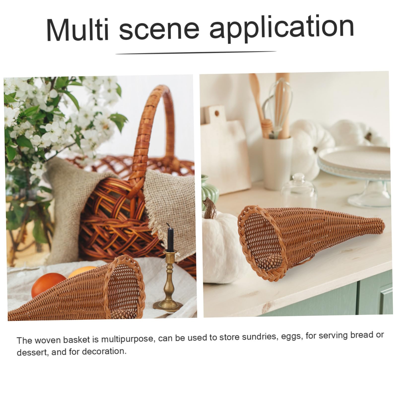 Ipetboom Cesta Tejida Multifuncional para Snacks y Frutas Diseño Natural y Ligero Almacenamiento Seguro para Hogar y Cocina Decoración Rústica Versátil Compacto