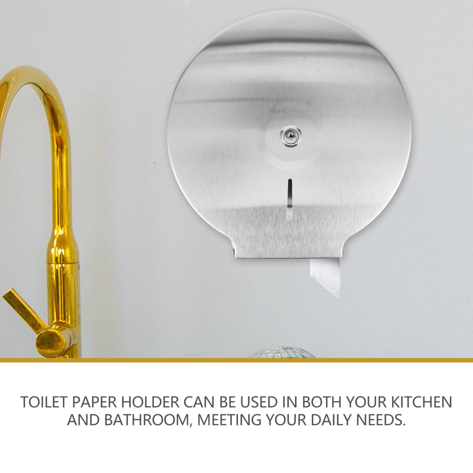 SHINEOFI Portarrollos Resistente de Pared de Acero Inoxidable de Papel Higiénico Soporte Práctico y Multiusos Diseño Moderno y Minimalista para Baño para Papel Higiénico