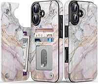 Vista 44 de LETO para iPhone 15 Pro Funda tipo cartera - Tapa tipo folio con patada - Diseños de moda - Tarjetero - Funda protectora para mujeres y niñas - 6.1