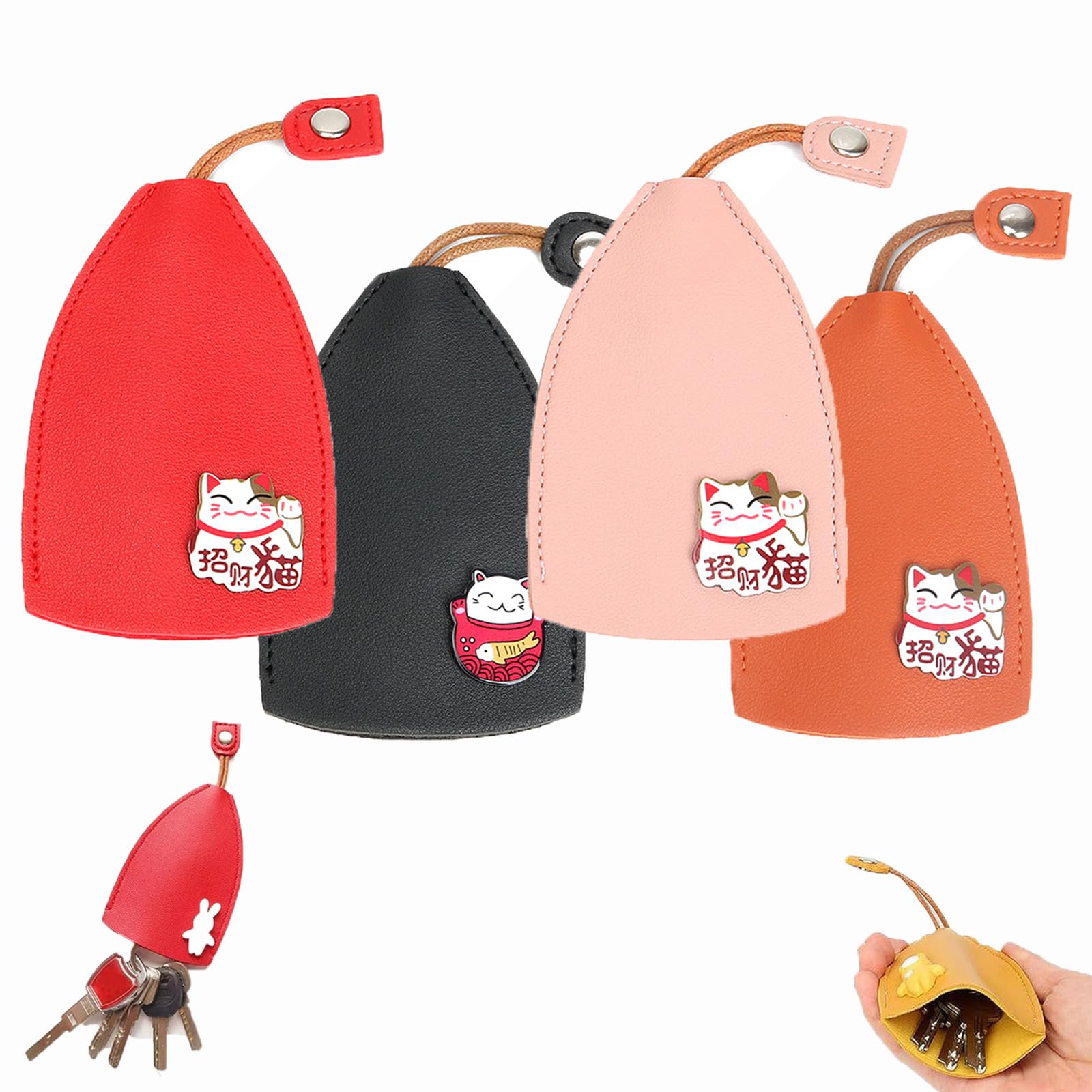 QosneounWinkkey, Winkkey - Protective Pull Out Key Case, Protective Key Case, Creative Pull Out Cute Large Capacity Car Key Case, Key Case Holder