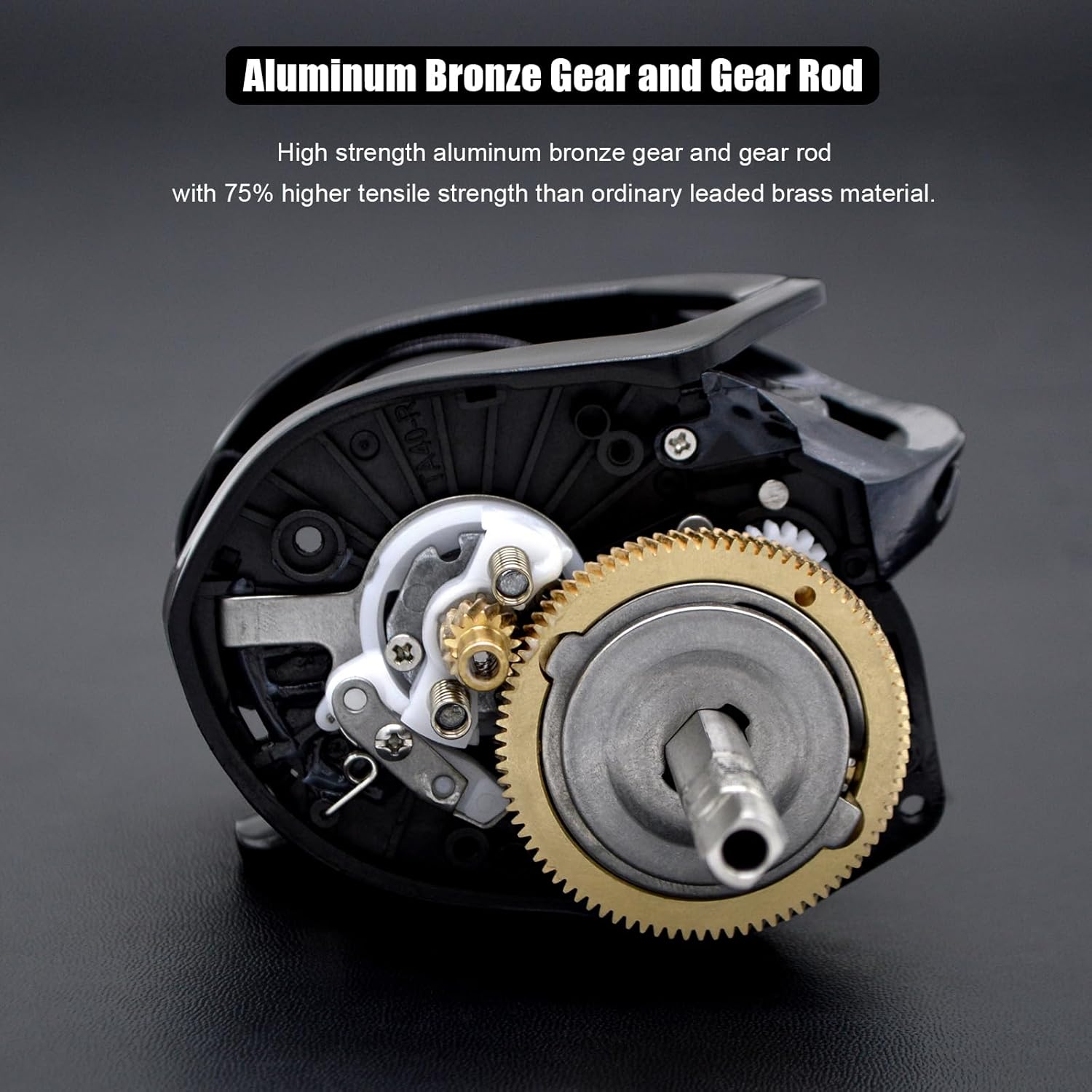 Bahamut 400 Baitcaster Reels, Large Capacity for Jigging, 10+1 Stainless Steel Bearings, 35 LBs Drag, 4.5in Long Power Handle, Carbon Fiber Frame and Side Covers, Baitcasting Fishing Reel