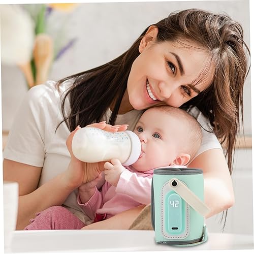 Miniatura 4 de Calentador de biberones con aislamiento de botellas USB con control de temperatura ajustable y pantalla de 21 W, carga rápida, portátil para viajes
