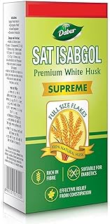 Dabur Sat Isabgol (Psyllium Husk) - 180g + 50g Free | Rich in Fiber | Provides Effective Relief from Constipation &amp; Bloati...
