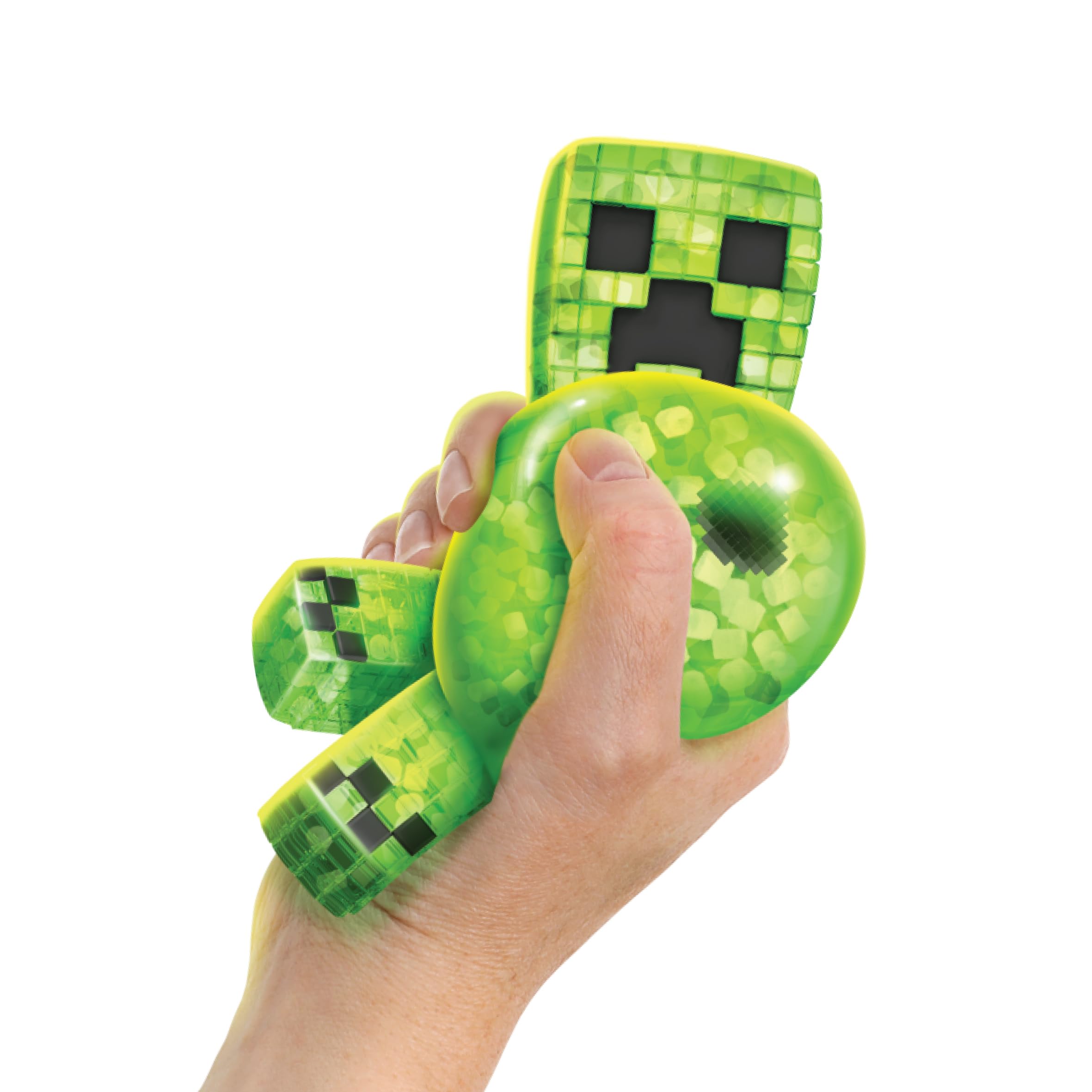 Heroes of Goo Jit Zu Paquete de 3 figuras de acción de Minecraft - Creeper, Steve, Enderman, figuras de juguete elásticas y flexibles para fanáticos de Minecraft de más de 4 años.