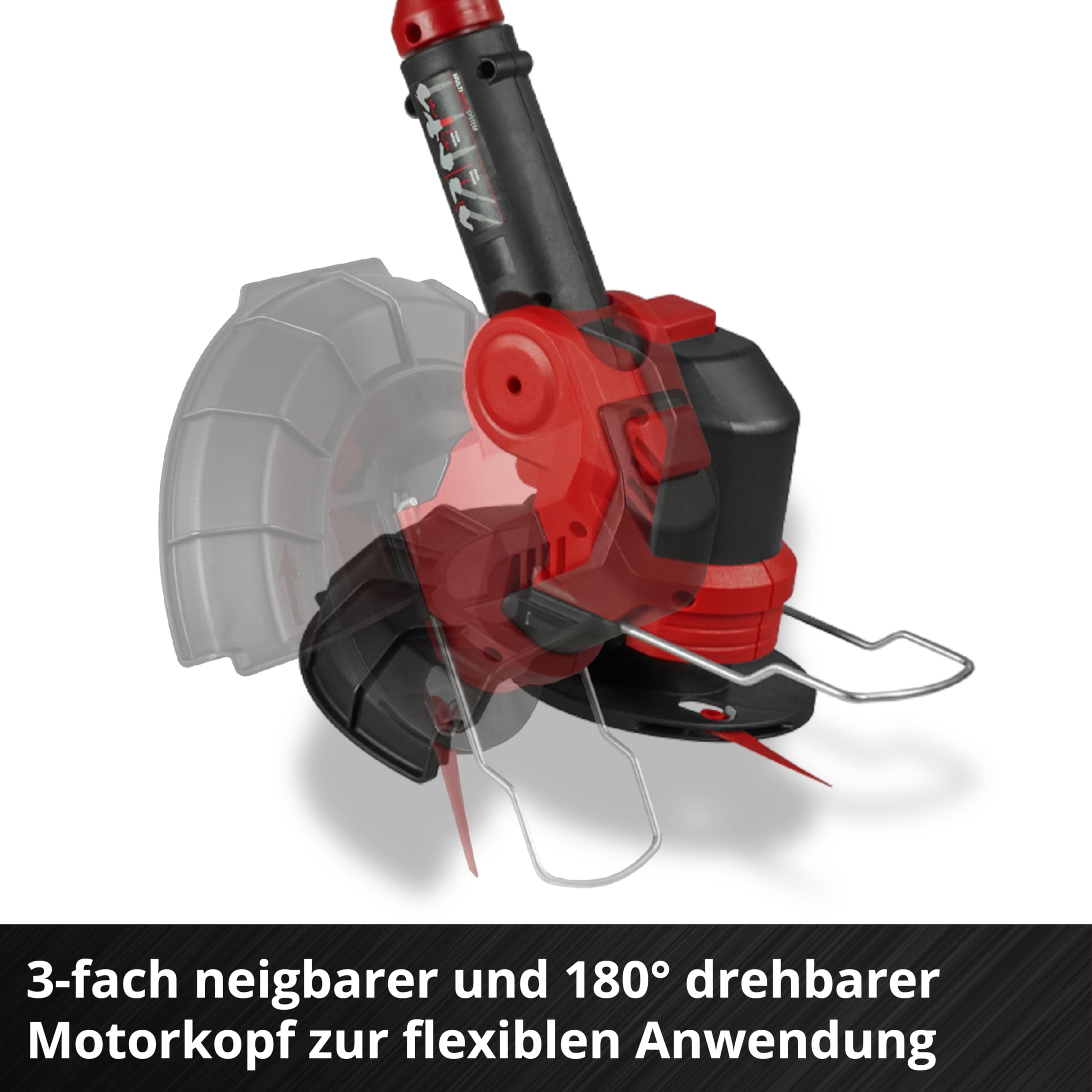 Einhell Akku-Rasentrimmer GE-CT 18/25 Li-Solo | PXC | 18 V | 25 cm Schnittbreite | Messerkopf | Motorkopf dreh- & neigbar | 20x Kunststoffmesser | ohne Akku