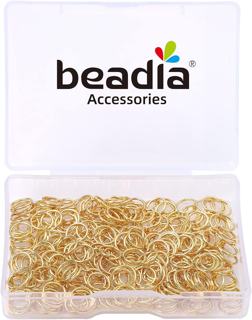 14K Gold Plated Jump Rings Non Tarnish 7mm 300pcs for Jewelry Making Findings - Image 4