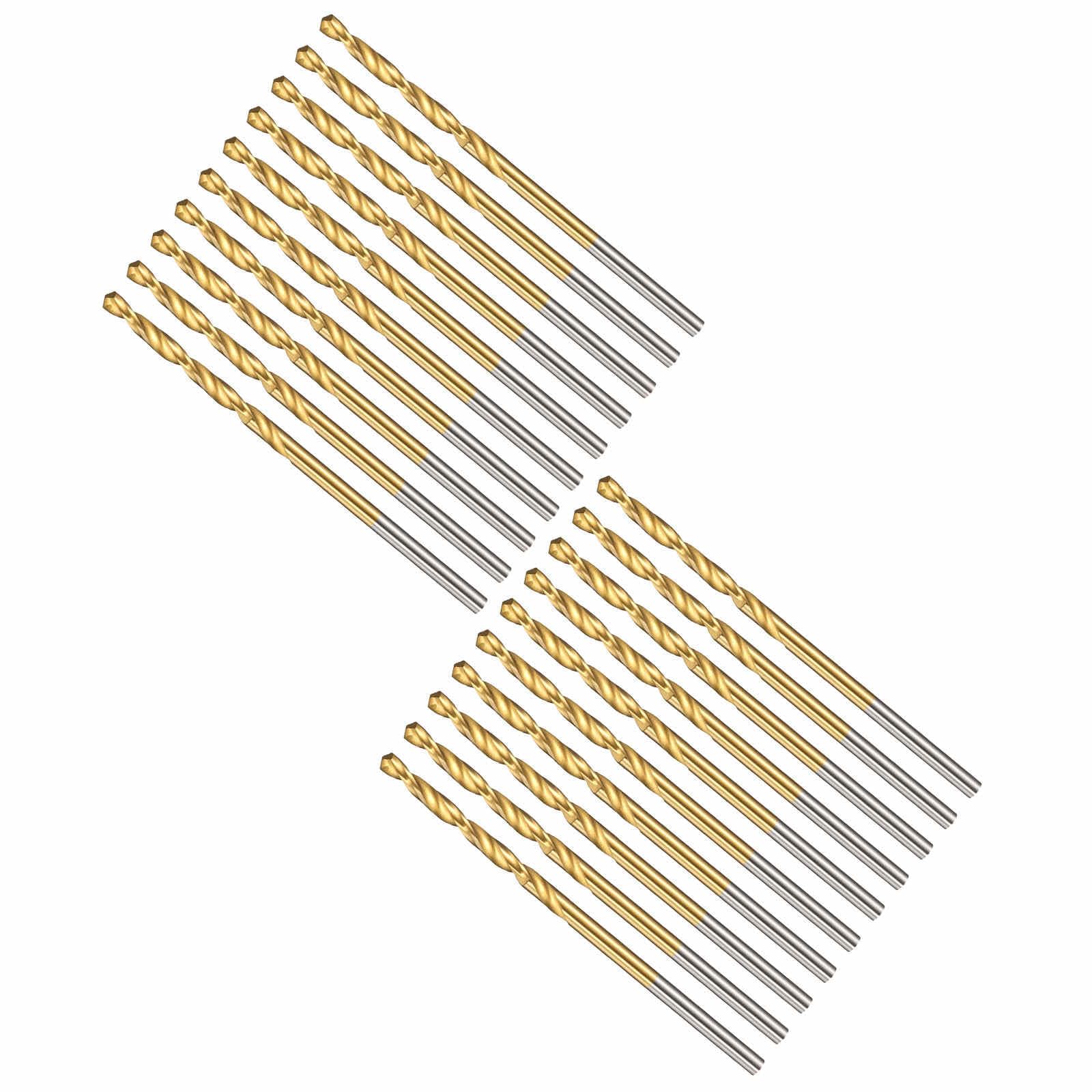 CoCud 1.6mm Drill Bit 1/16" Cutting Diameter 4241 HSS for Wood 20-Pieces