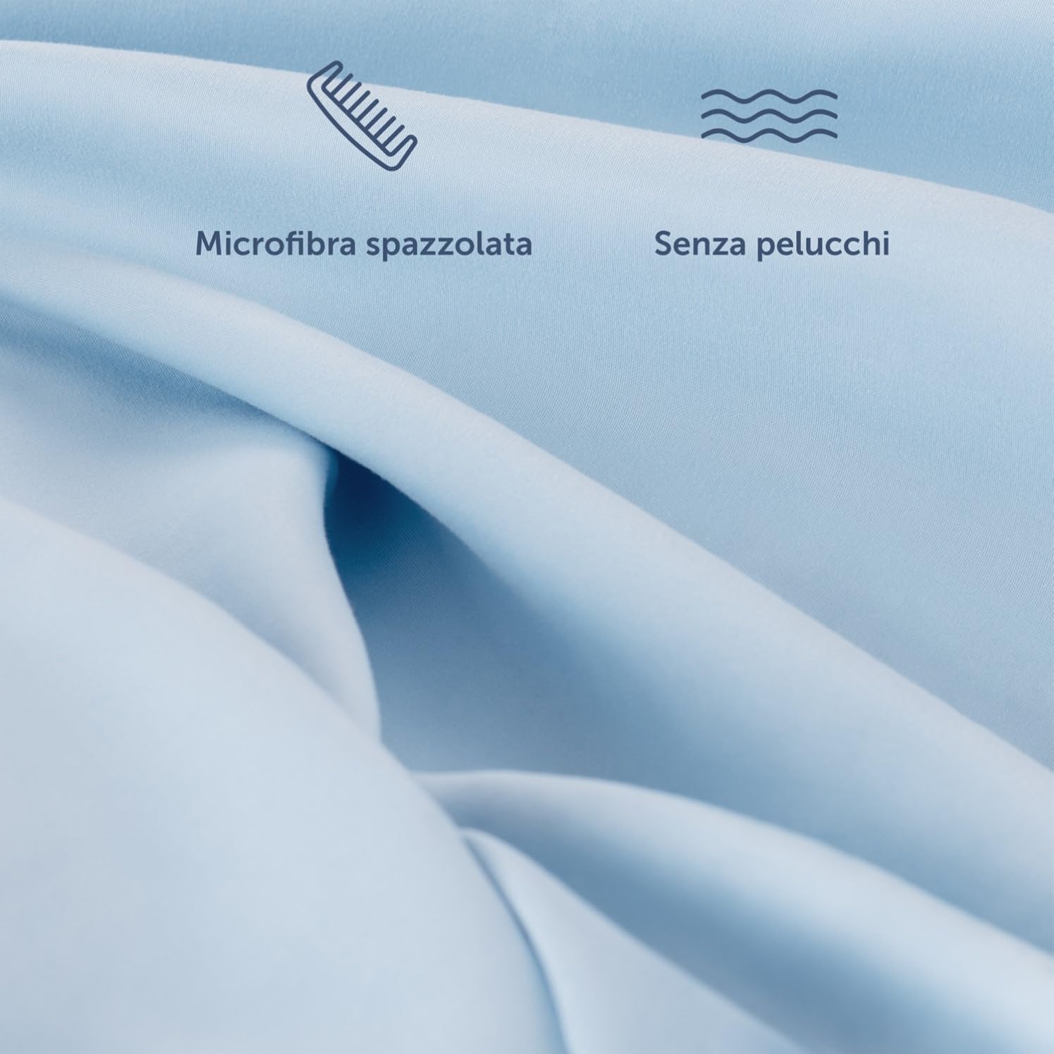 Blumtal Copripiumino Singolo 155x200 e Federa 50x80 - Set di Lenzuola in microfibra extra morbida certificata Oeko-Tex, Set Copripiumino Singolo con 1 Federa - 2 pezzi - Azzurro