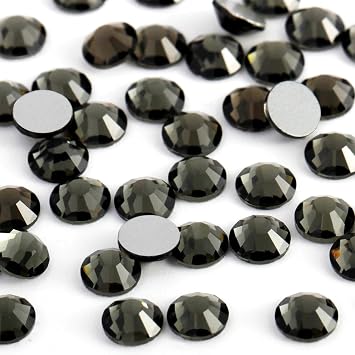 5000pcs SS6 Flatback Glass Rhinestones for DIYBlack Diamond