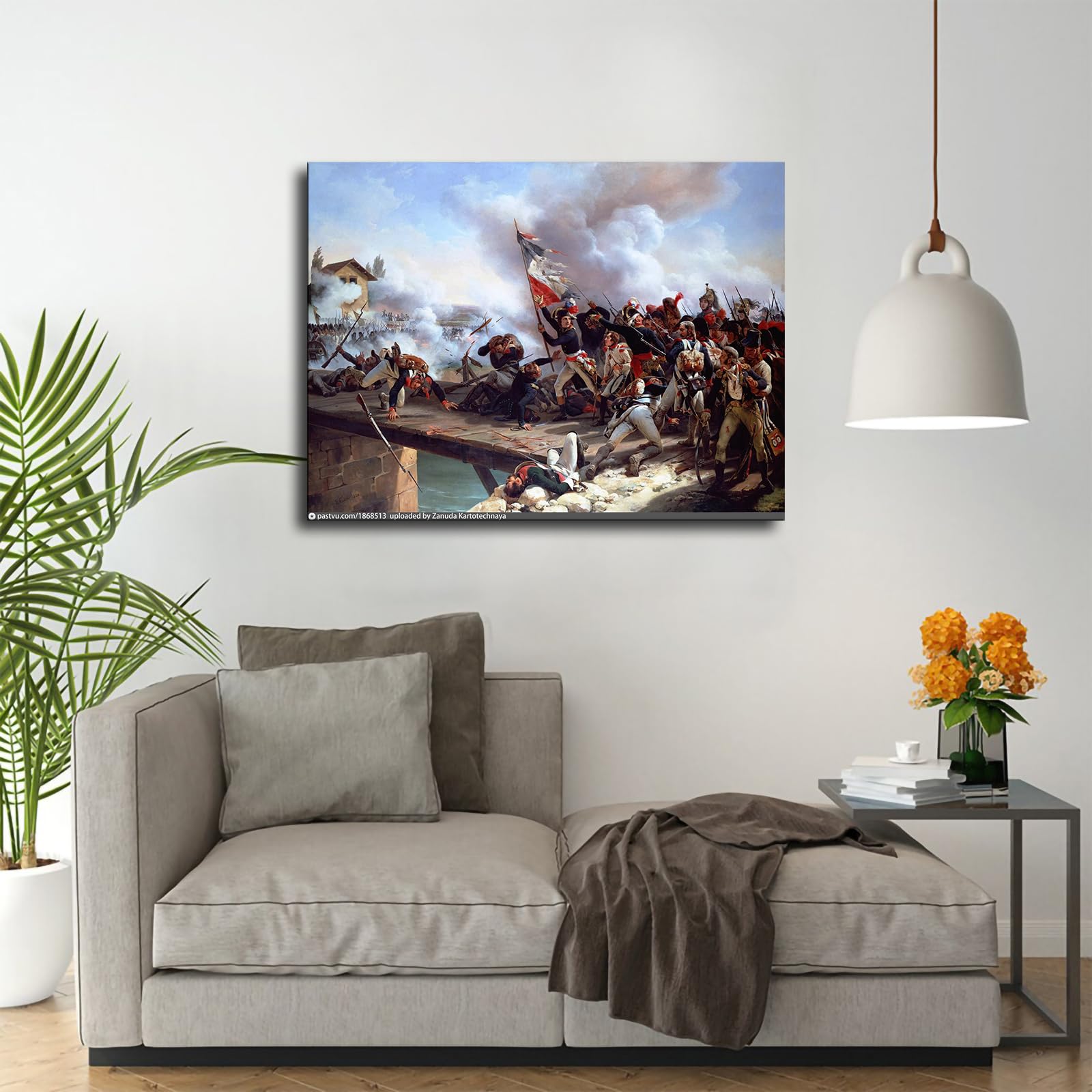 Amazon.com: Napoleon and His Troops Crossing The Arcole Bridge