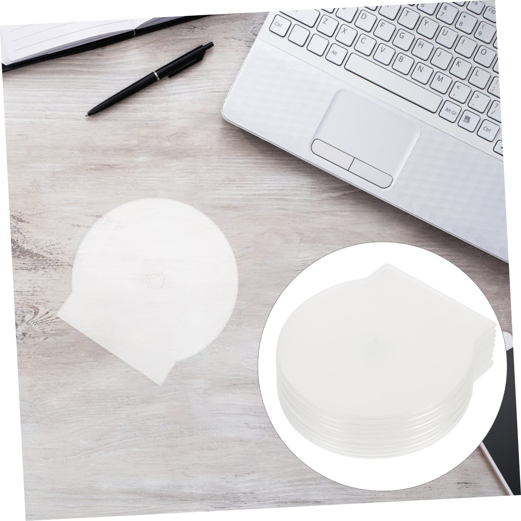 Custodia CD in Plastica Bianca Trasparente 40 Pezzi | Struttura Spessa Doppia Copertura, Ricambio per Dvd e Cd, Protezione del Disco, Formato Compatto
