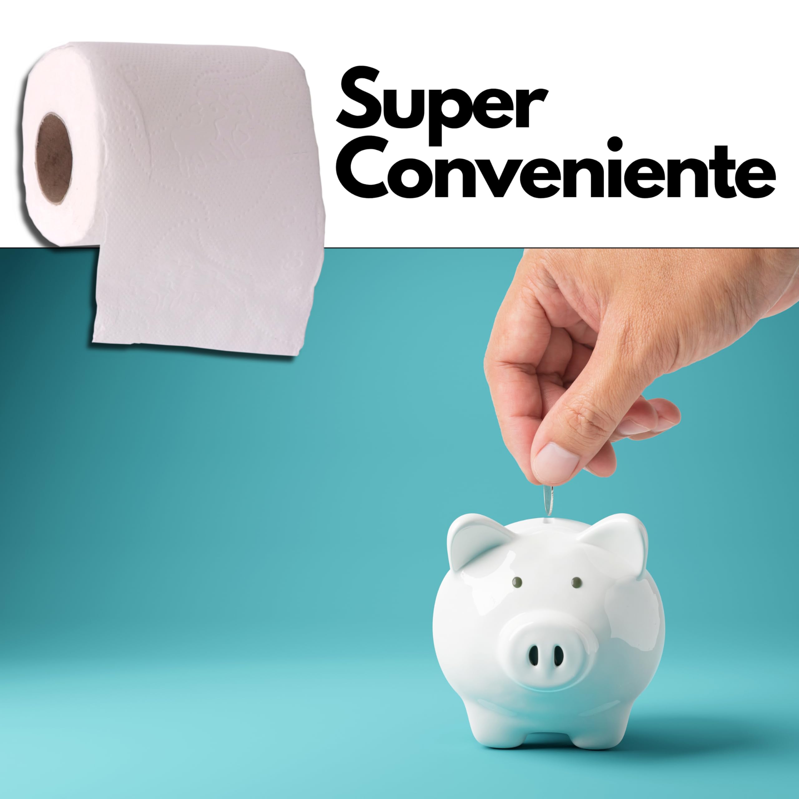 Carta Igienica 2 veli 60 rotoli (6 pacchi da 10 rotoli) Non profumata goffrata Ultra Soft Super Conveniente trapuntata multidisegno