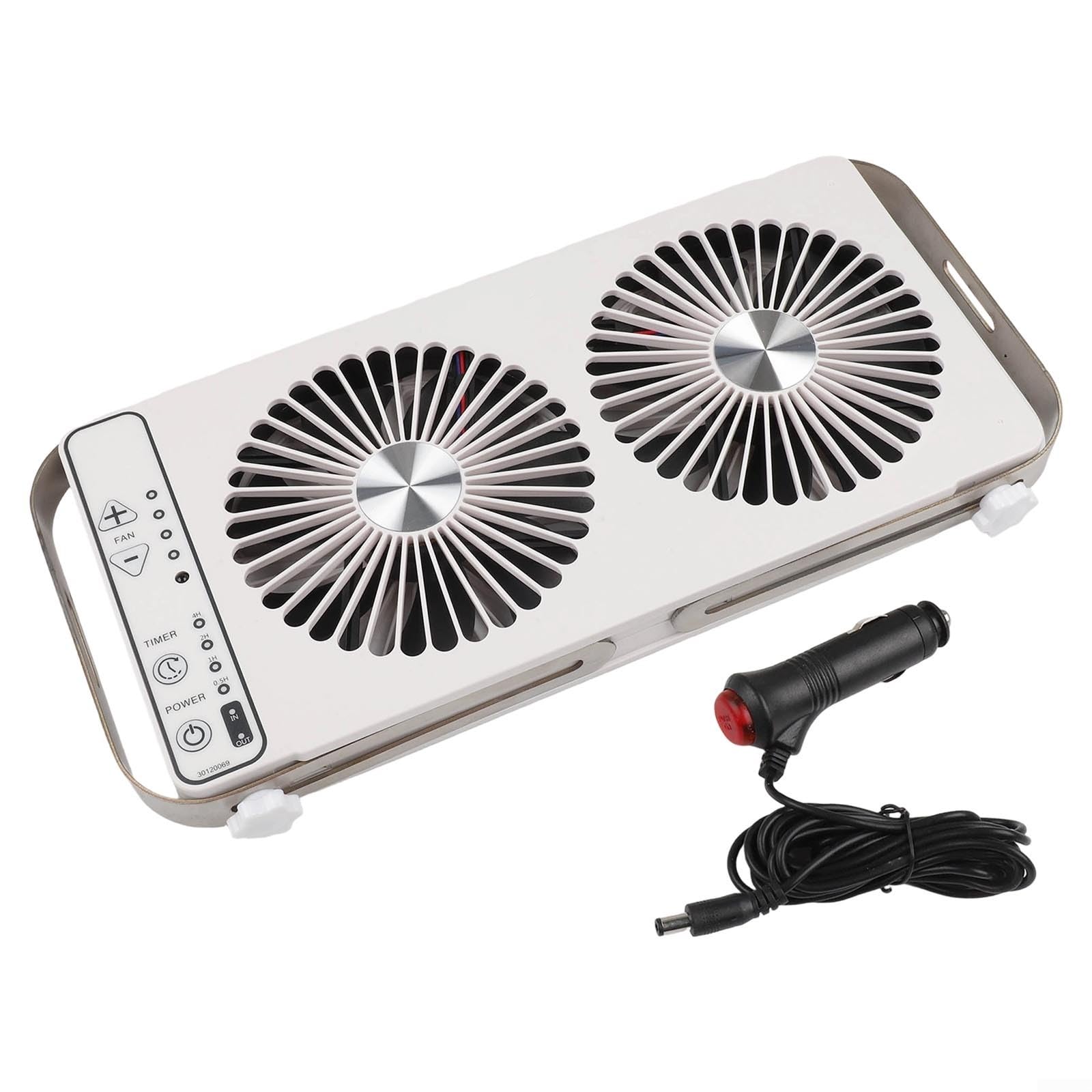 ZYNCUE Ventola di ventilazione a soffitto per camper, lunghezza regolabile, sistema di raffreddamento a doppia fila con indicatore LED, per camper e rimorchi da viaggio (bianco)
