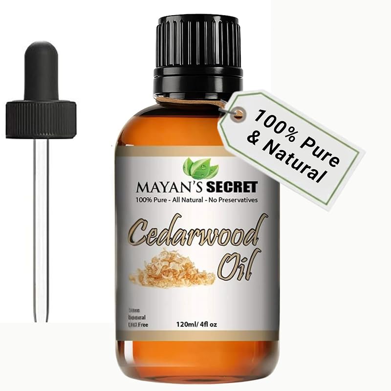 Mayan's Secret Óleo essencial de cedro, 100% puro e orgânico, 120 mL