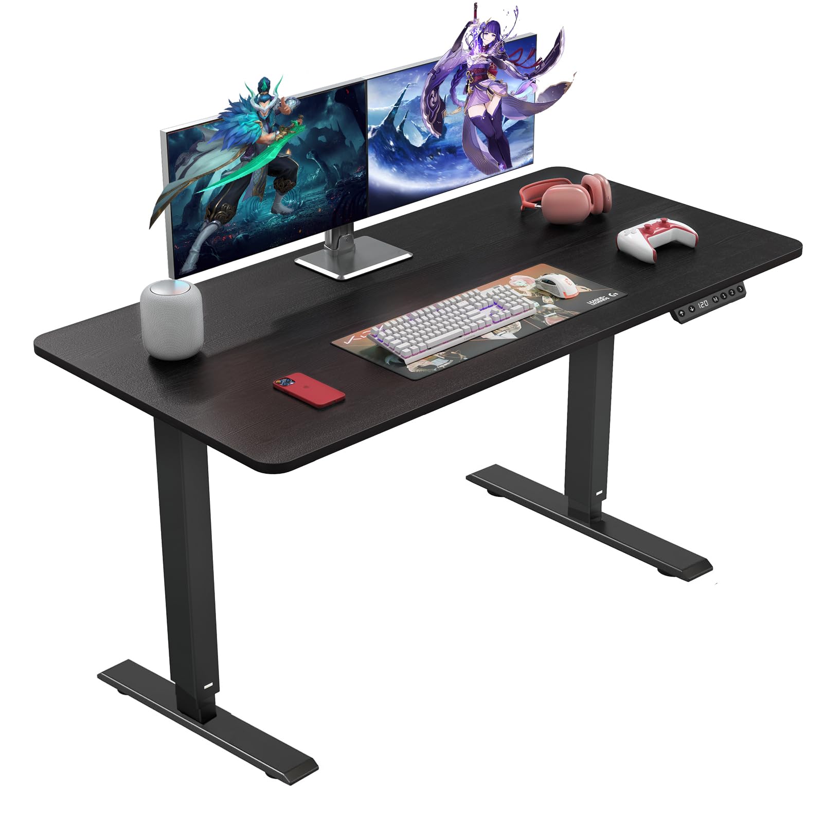 LST LIFE 電動 昇降式デスク 2モーター 120*60cm 送料込 Amazon | LST LIFE 電動 昇降式デスク 昇降デスク 一枚板(段差無し) 2