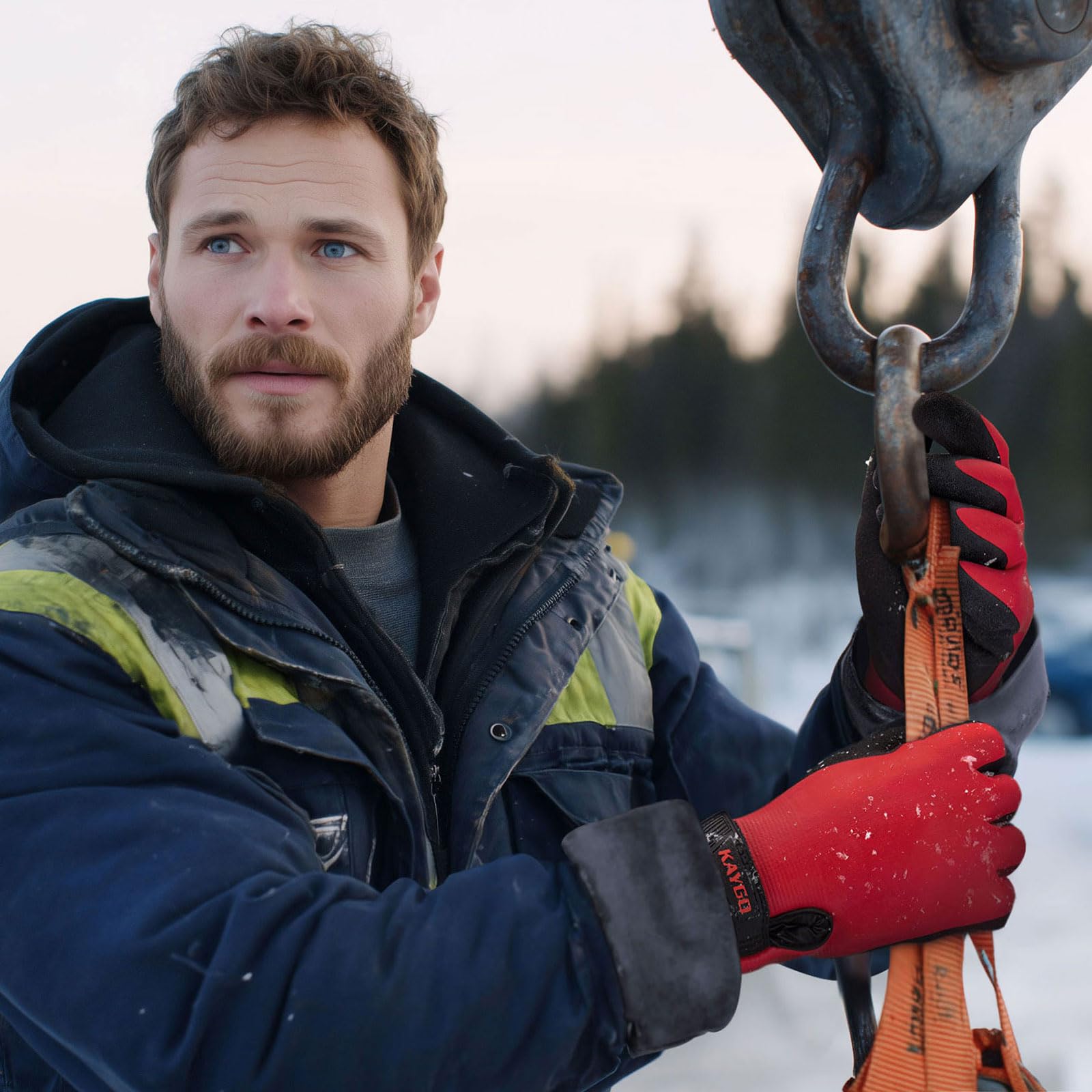 KAYGO Waterproof Thermal Work Gloves, Double Latex Coated, Good Grip and Dexterity - Image 4