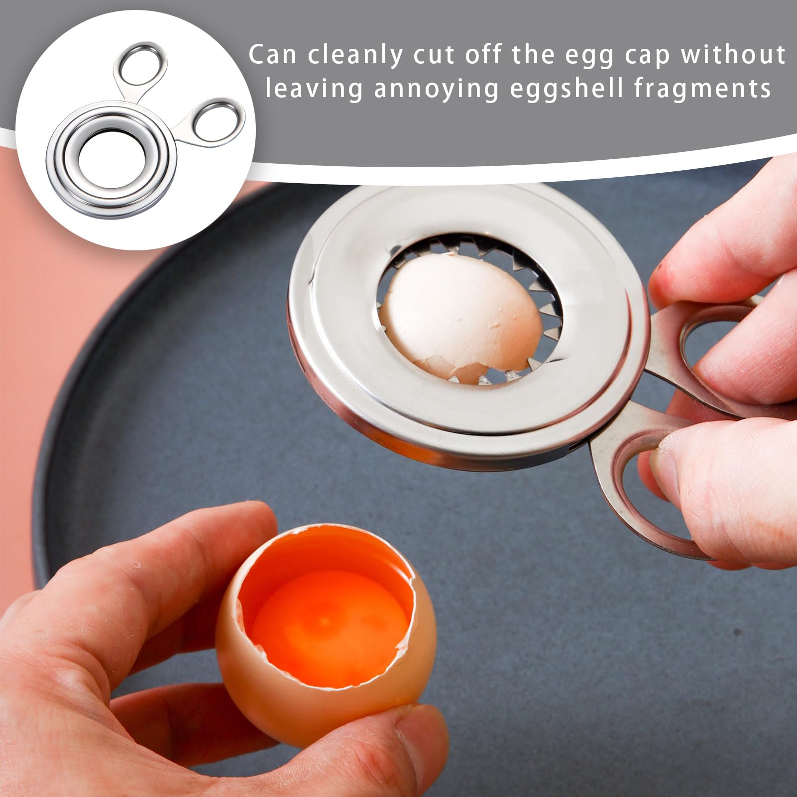 Tagliauovo Professionale In Acciaio Inox - Per Uova Sode E Alla Coque, Facile E Precisione - Foto 7