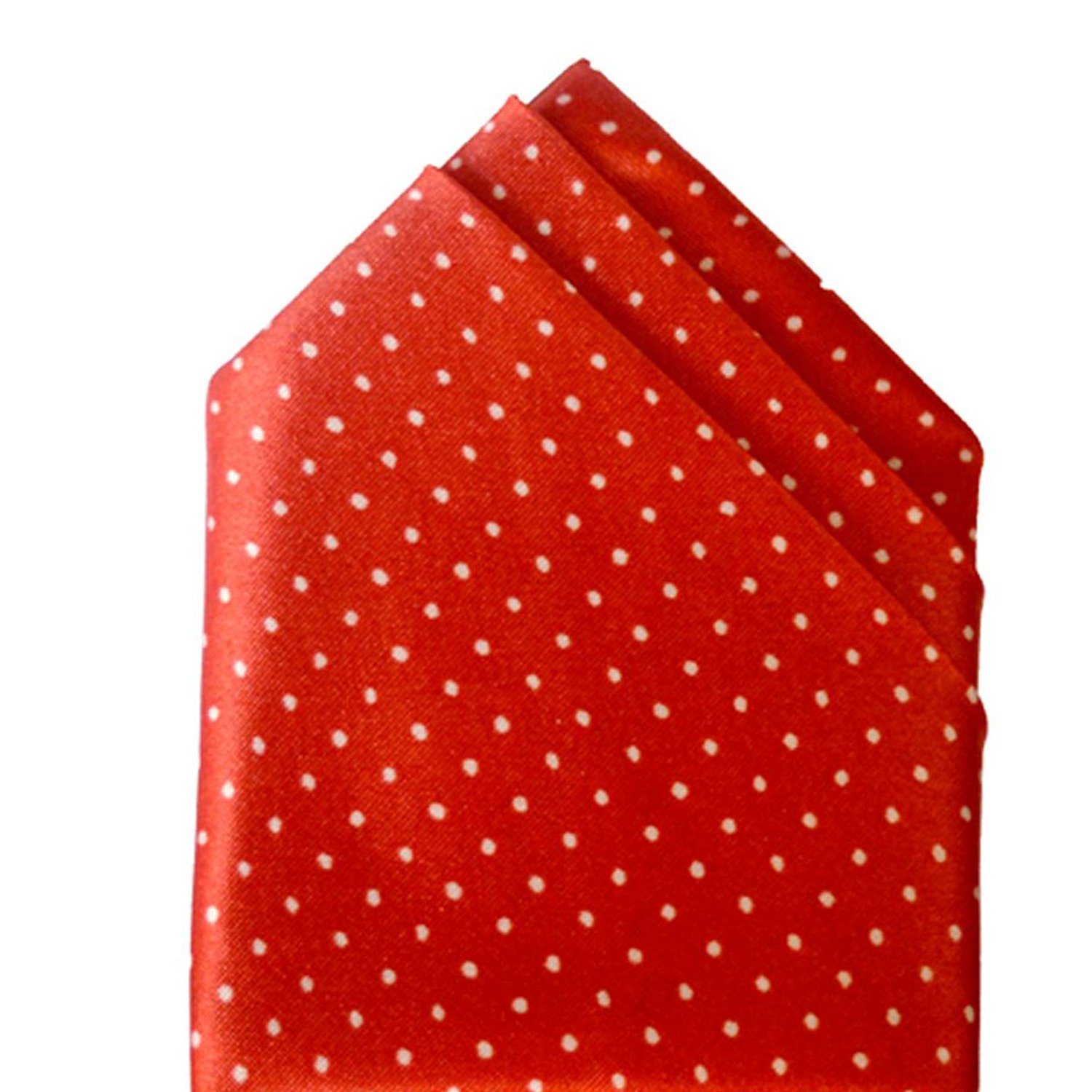 Red Polka Premium Mens Solid Micro Fiber Silk Satin Pocket Square Wedding Handkerchiefs-image-49