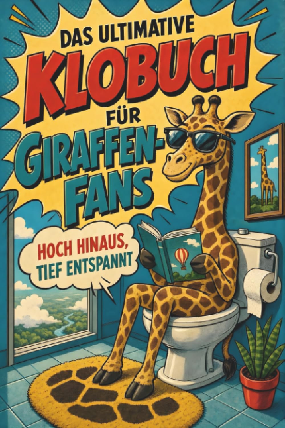 Das ultimative Klobuch für Giraffen-Fans: Hoch hinaus, tief entspannt. Lustiges Geschenk für Fans von Giraffen, Safari und Zoo