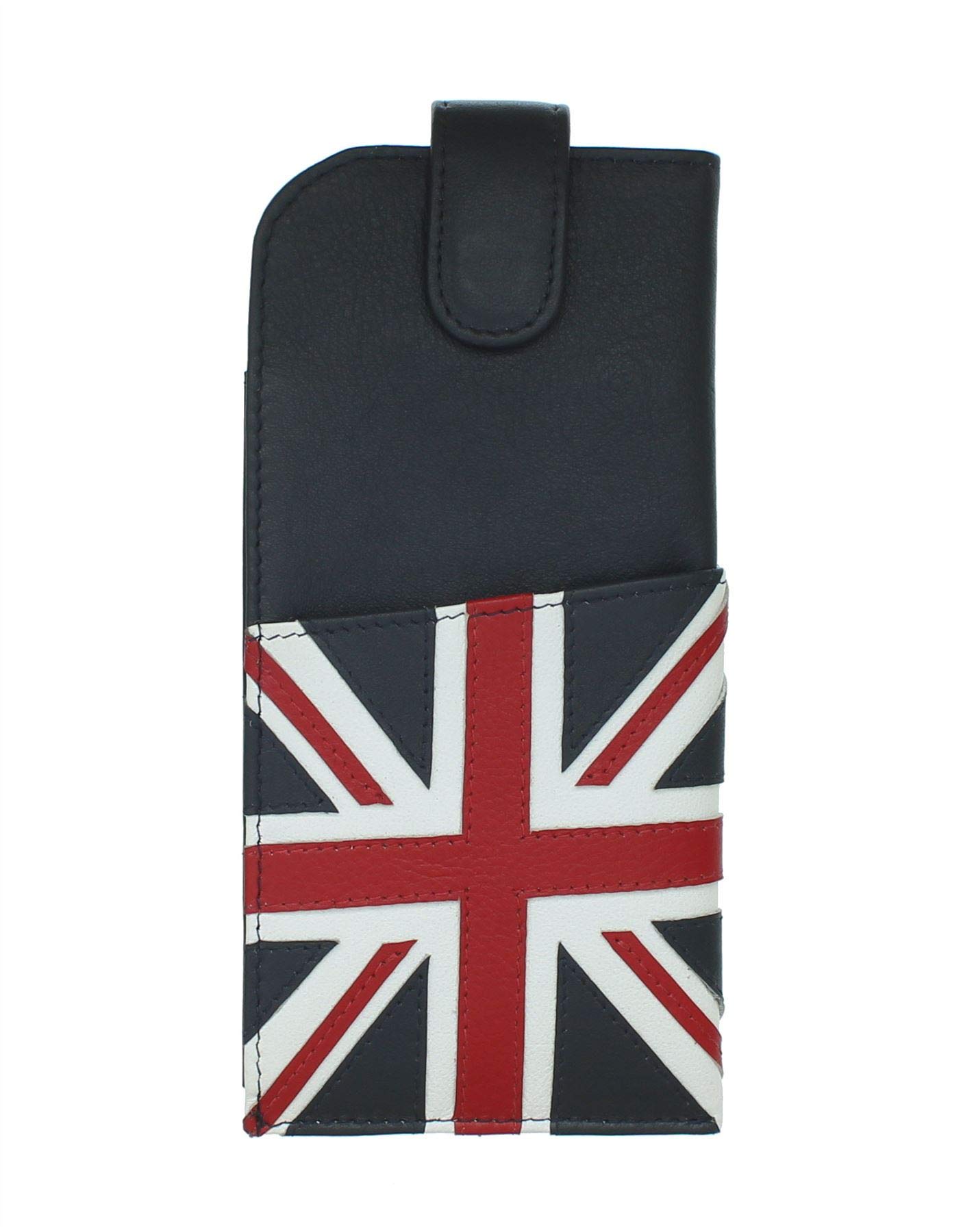 Mala Leather Navy Union Jack Collection Leather Glasses Case 5145_29