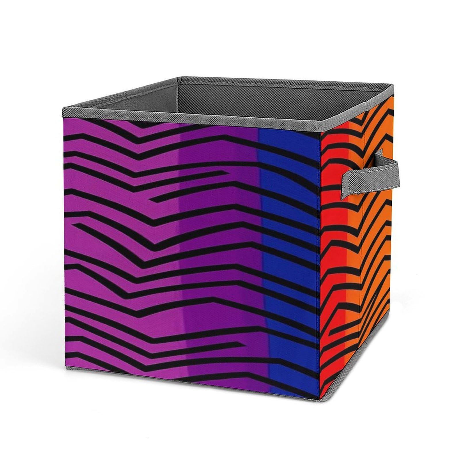 Fekiloot Style Gay Pride Rainbow Folding Storage Bins With Handles Large Fabric Storage Cube Storage Organizer Heavy Duty Closet Organizer Sturdy Collapsible Bin Foldable Baskets