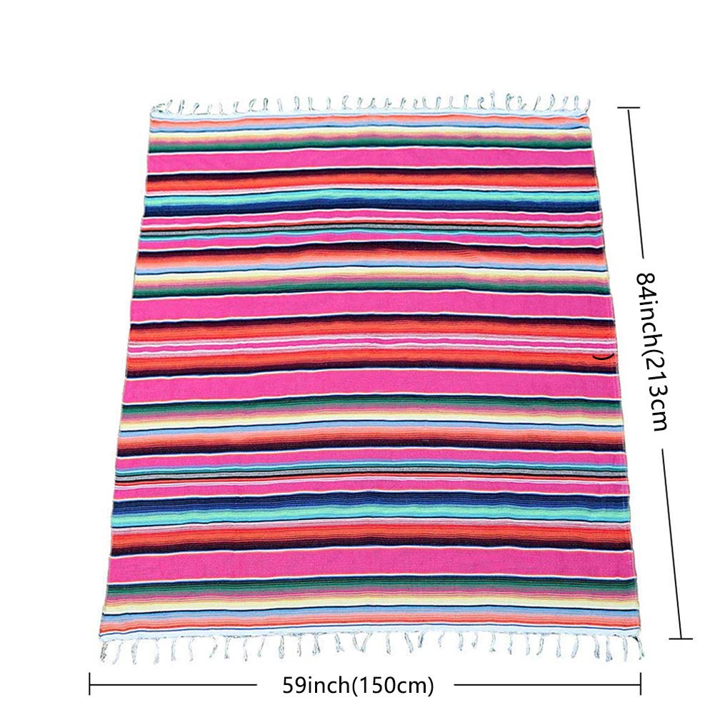 Set Décoration Mexicaine Dreamtop - 2 Nappes Serape 36x213cm + 16 Bannières Picado