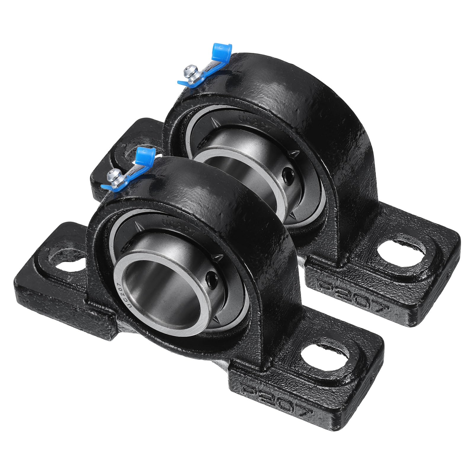 uxcell 2pcs UCP207 Pillow Block Bearings 35mm Bore Bearing Units Cast Steel Flange Mounted Bearing Housing