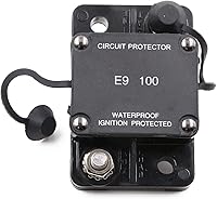 Vista 41 de E9 50 Amp Disyuntor con diseño de interruptor empotrado Protección IP67 impermeable DC 12V-72V 50A Reinicio manual UL montaje en superficie