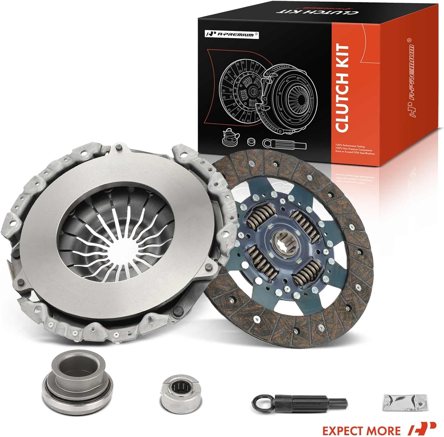 A-Premium Transmission Clutch Kit Compatible with Ford Mustang 1994-2003 3.8L, 2004 3.8L 3.9L, Naturally Aspirated