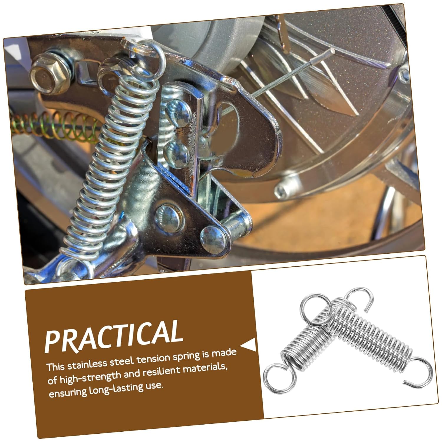 10 Pcs Stainless Steel Extension Springs Compression Springs with Hook Ends for Automotive Electrical Appliances and Mechanical Repairs High-Strength Coil Assortment for DIY and