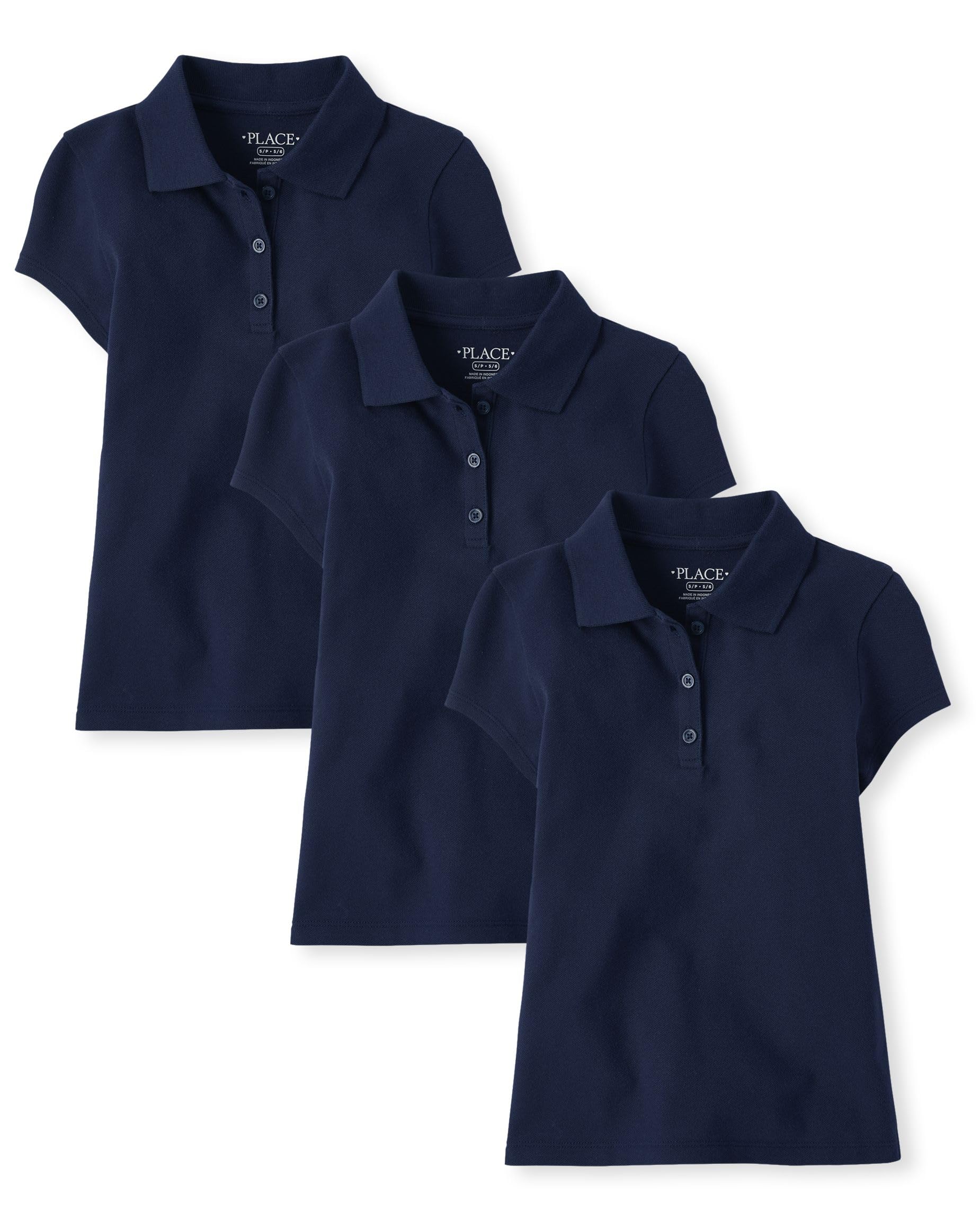 The Childrens Place Multipack Short Sleeve Pique Polo