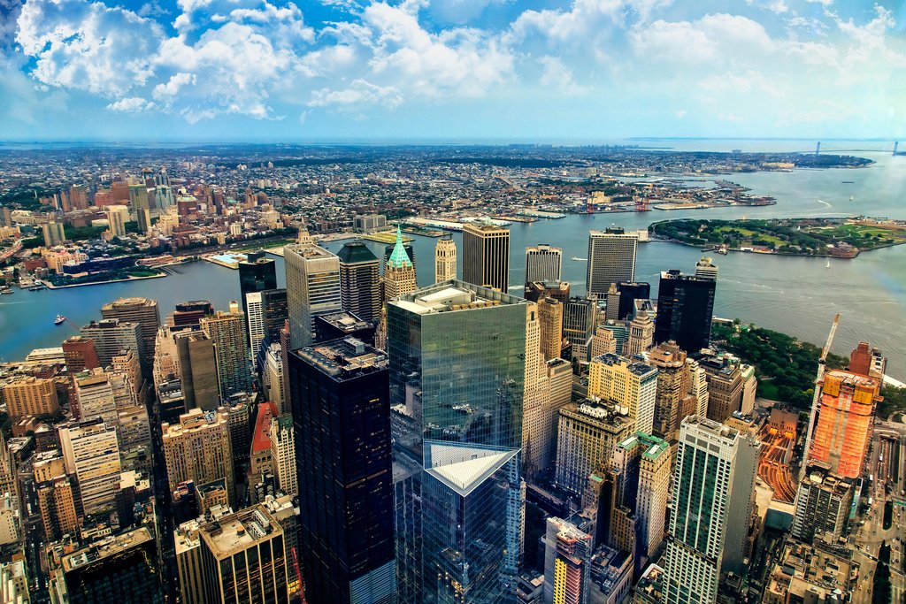 Amazon.com: Aerial View Financial District Lower Manhattan
