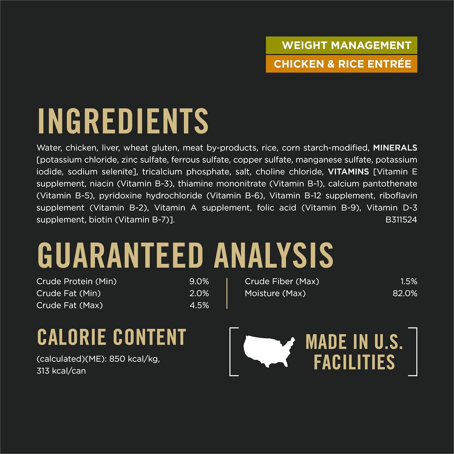 Purina Pro Plan Specialized Weight Management Wet Dog Food Chicken and Rice Entree and Turkey and Rice Entree in Gravy Variety Pack - (Pack of 12) 13 oz. Cans