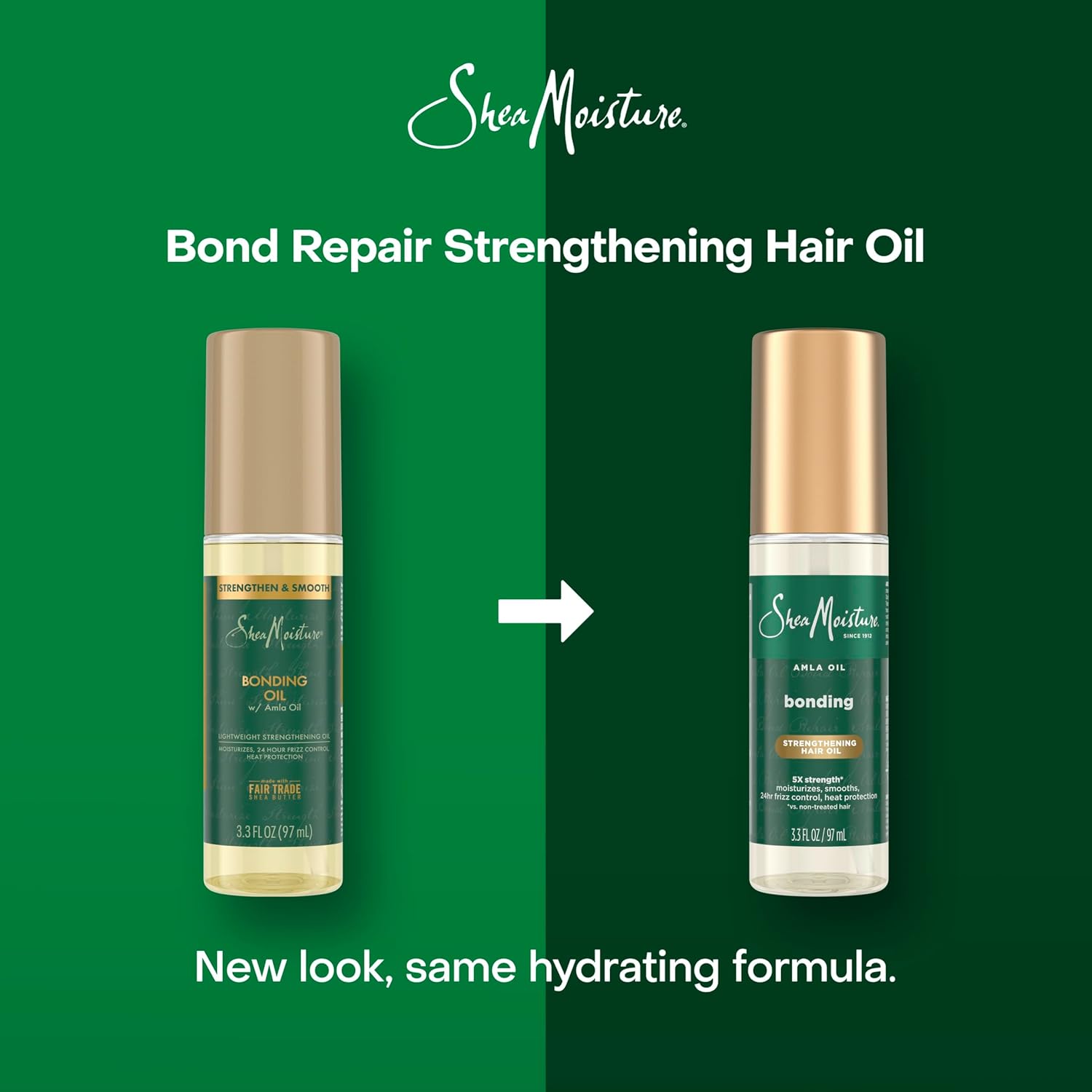 Shea Moisture Bonding Oil Amla Oil To Protect, Strengthen And Smooth Hair With Amla Oil And Fair-Trade Shea Butter With 5X Strength And 24-Hour Frizz & Humidity Control 3.3 Fl Oz - Image 3