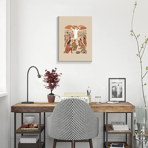 Miniatura 6 de OAOPIC Arte enmarcado Jesús Feeds 5000 Póster de Cristo en blanco y negro, versículos de la Biblia, lienzo de historia, arte de pared, bohemio,