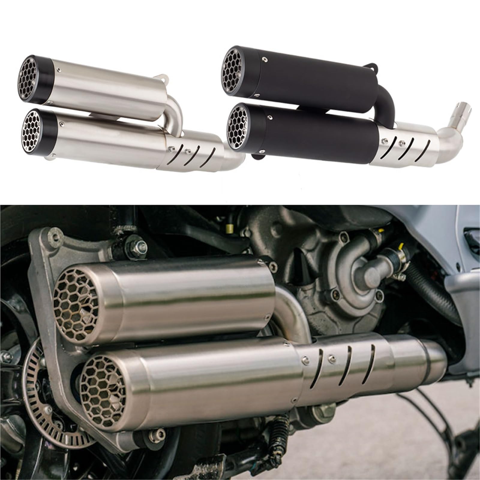Per VESPA GTV 250 GTV300 GTS SUPER 300 SEI GIORNI TECH 2005-2020 Scarico Moto Racing Con DB Killer