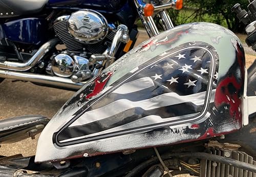 Miniatura 5 de Juego de calcomanías para tanque de gasolina para motocicleta Harley Davidson Sportster Honda Shadow Suzuki Kawasaki Indian Yamaha (bandera