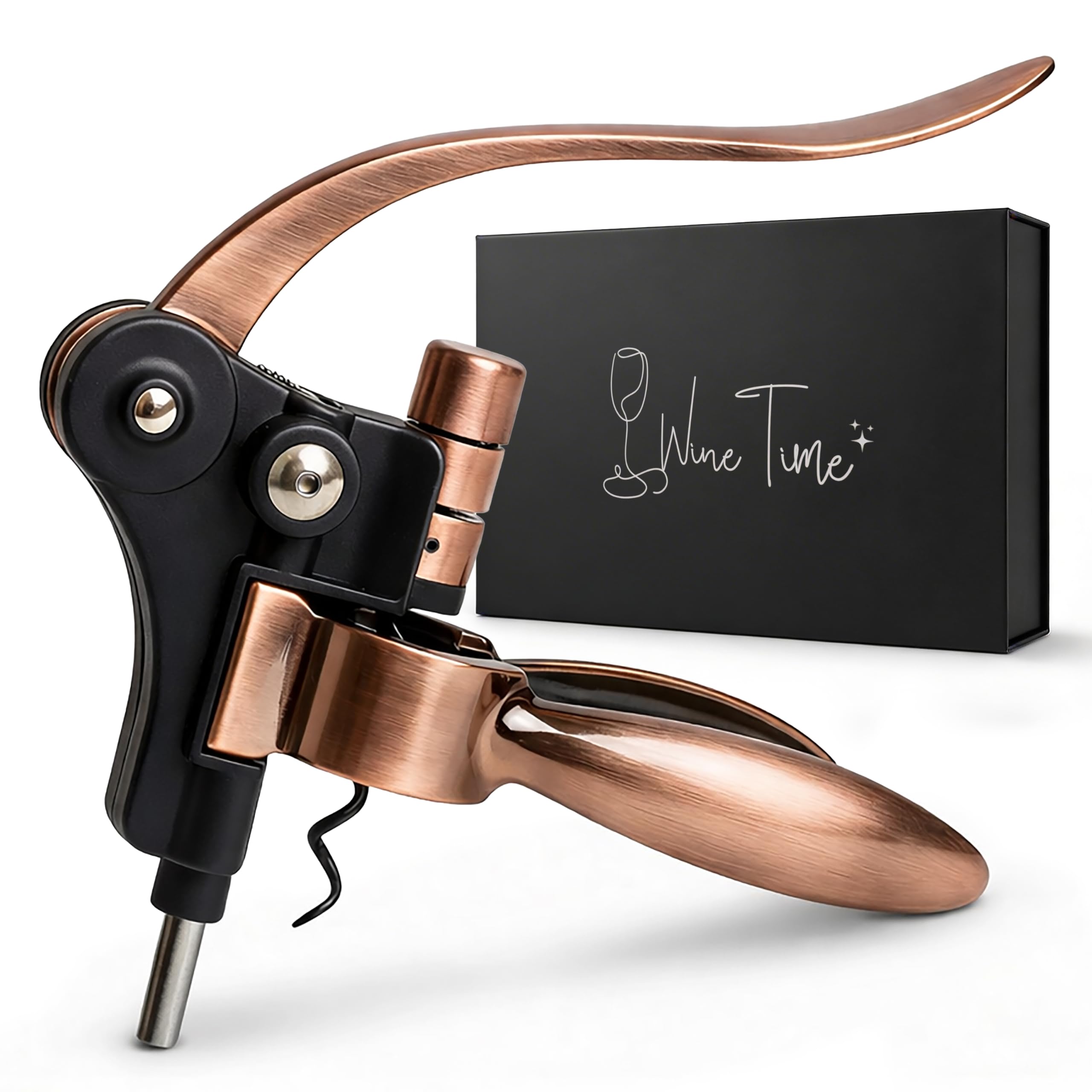 Tire-bouchon complet avec 7 accessoires de conservation pour coffret cadeau vin