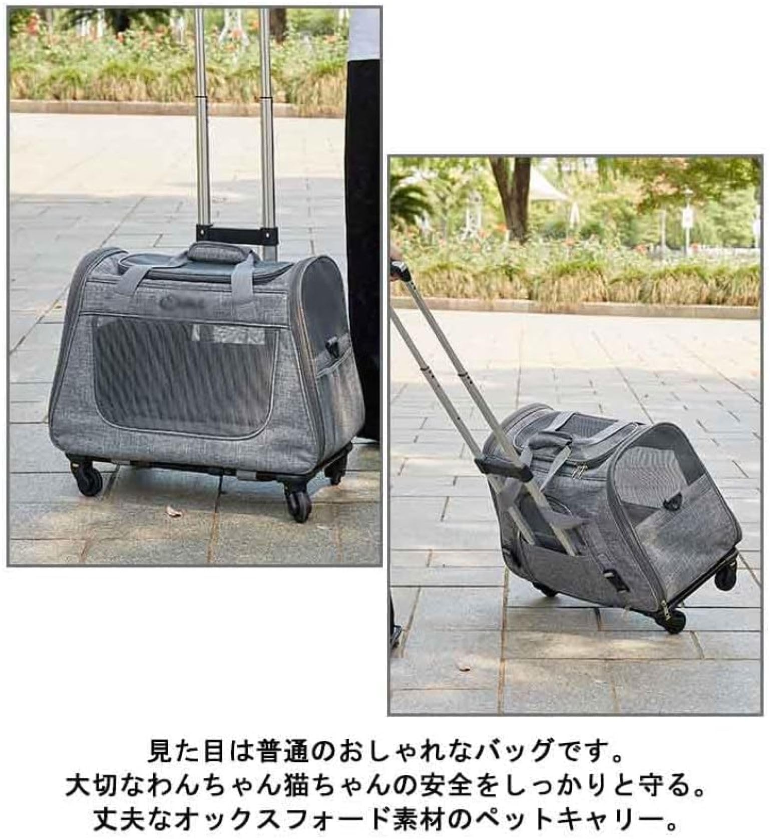 Amazon.co.jp: ペットキャリー キャスター付き 猫 犬 キャリーバッグ