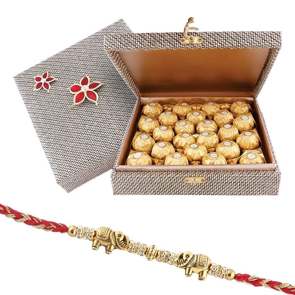 See full amazon price history chart for Astonished Retail 24 Pieces Ferrero Rocher with Multipurpose Wooden Box | Rakhi Chocolate for Brother | Rakhi Chocolate Hamper | Roli, Chawal, Chandan, Misri | 502 Astonished Retail 24 Pieces Ferrero Rocher with Multipurpose Wooden Box | Rakhi Chocolate for Brother | Rakhi Chocolate Hamper | Roli, Chawal, Chandan, Misri | 502 (B0995YGRHV) Amazon Price History, Amazon Price Tracker