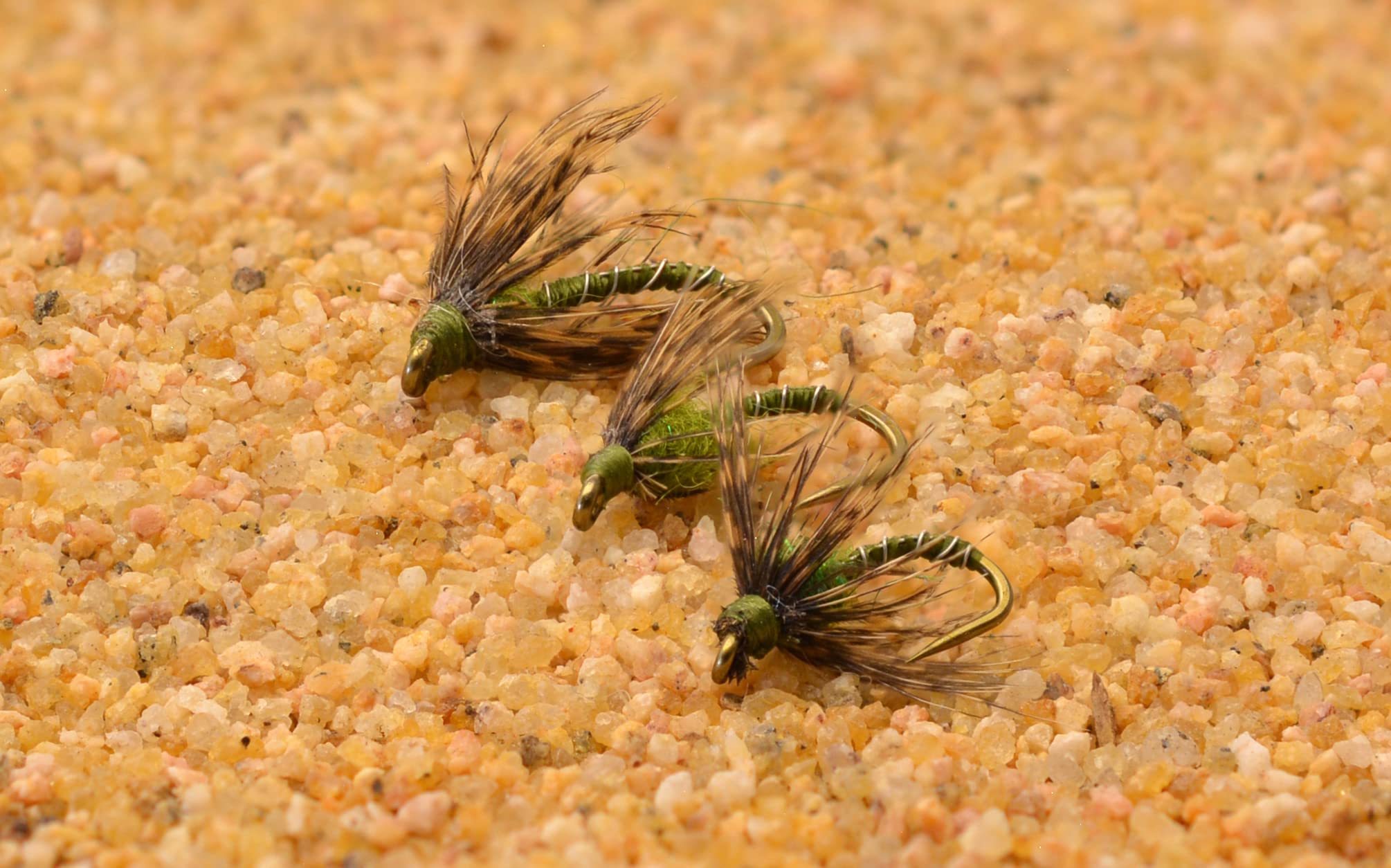 1 Dozen - Hen & Olive Nymph Flies - Soft Hackle - Fly Fishing on Mustad Hooks (Hook #12)