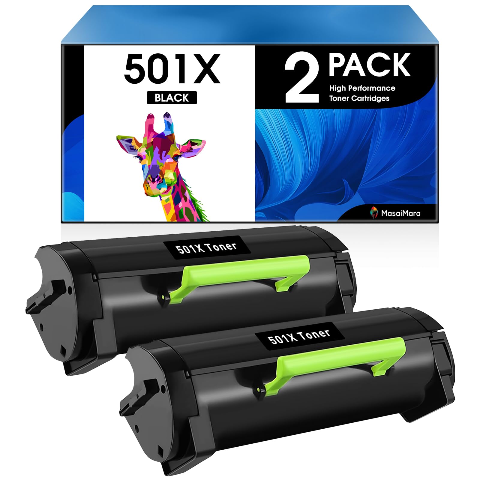 Amazon.com: MasaiMara 50F1X00 501X Toner Cartridge for Lexmark MS410d ...