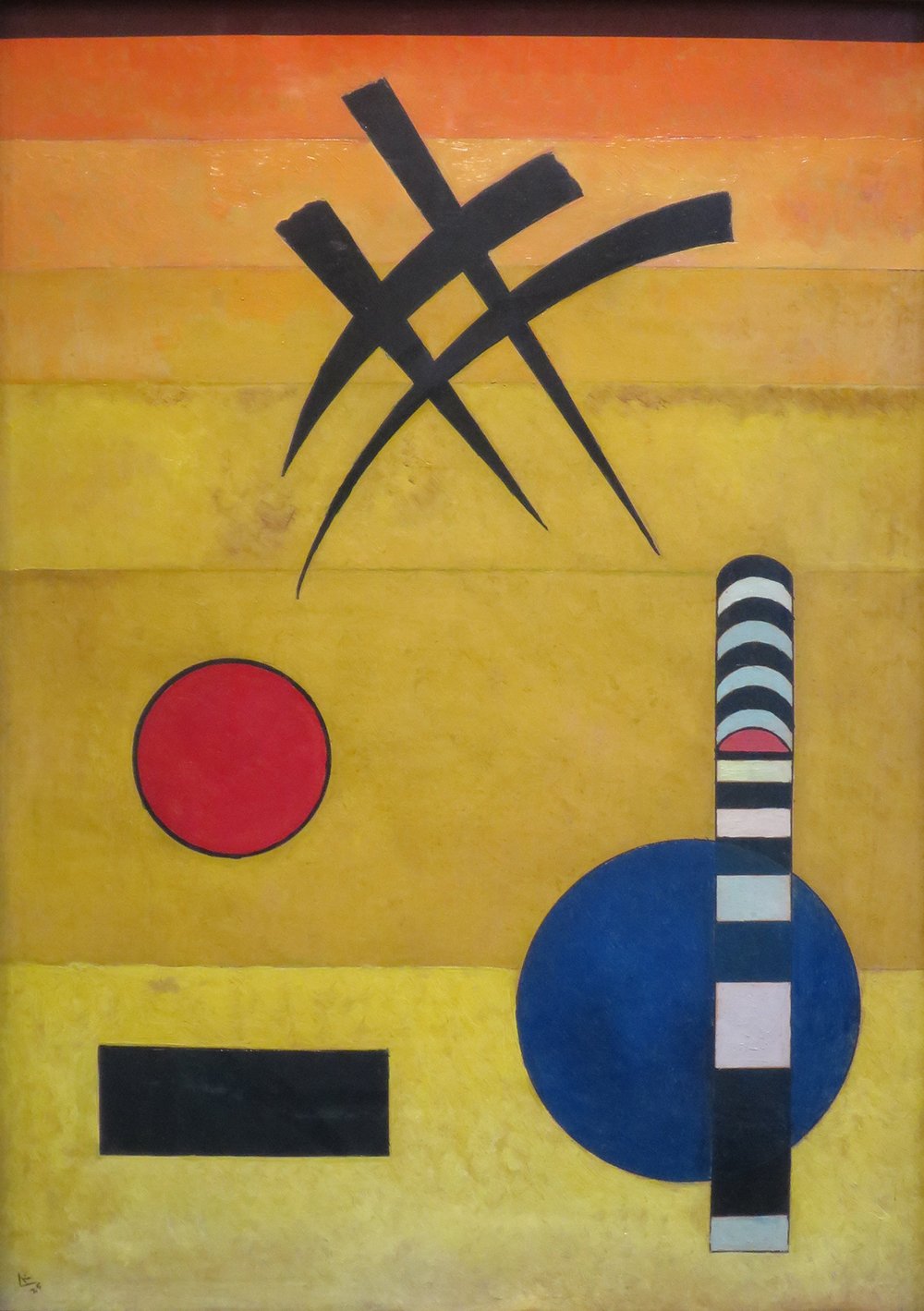 Wassily Kandinsky Sign grand poster abstrait semi-brillant pour salon moderne