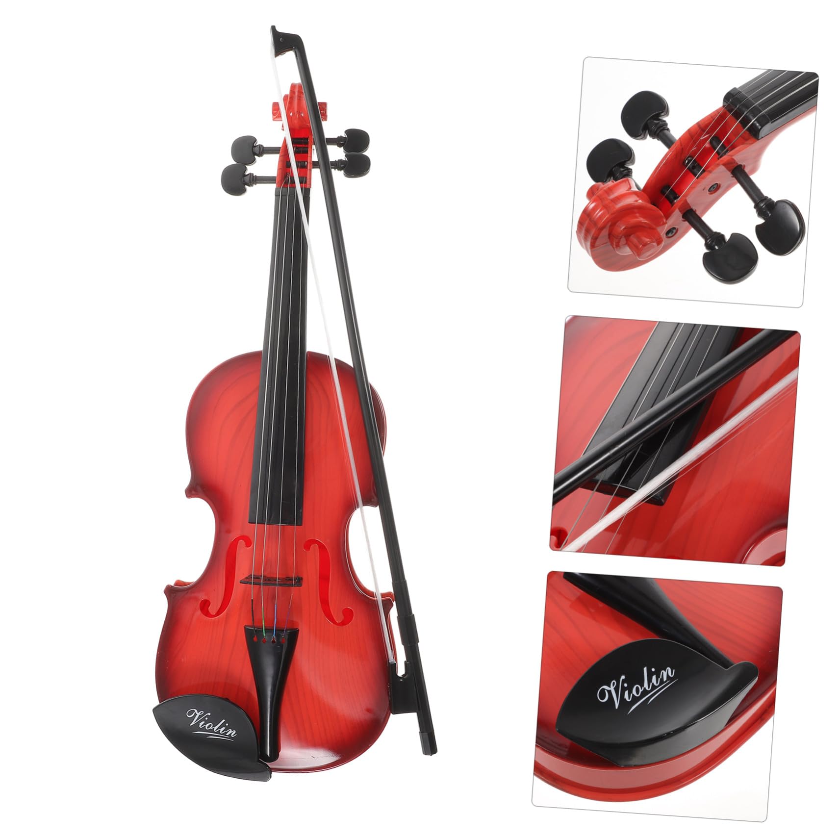 Didiseaon Violino Giocattolo Per Bambini Principianti in Plastica Sicura, Piccolo Strumento Musicale Educativo Per Sviluppo Capacità Sonore e Gioco Didattico, Regalo Compleanno Bambini