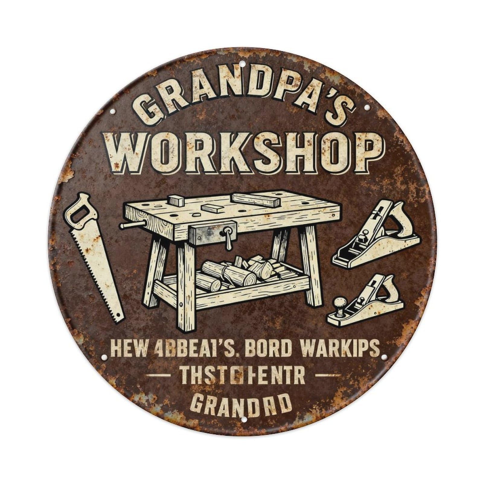 GRANDPA'S WORKSHOP Metal Tin Sign Plaque