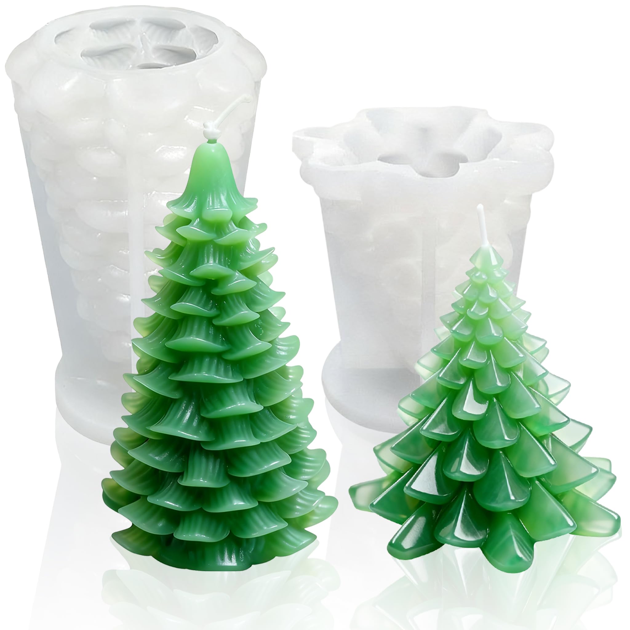 Kerzenform Silikon Weihnachten 3D Kerzenformen Gießform Sili
