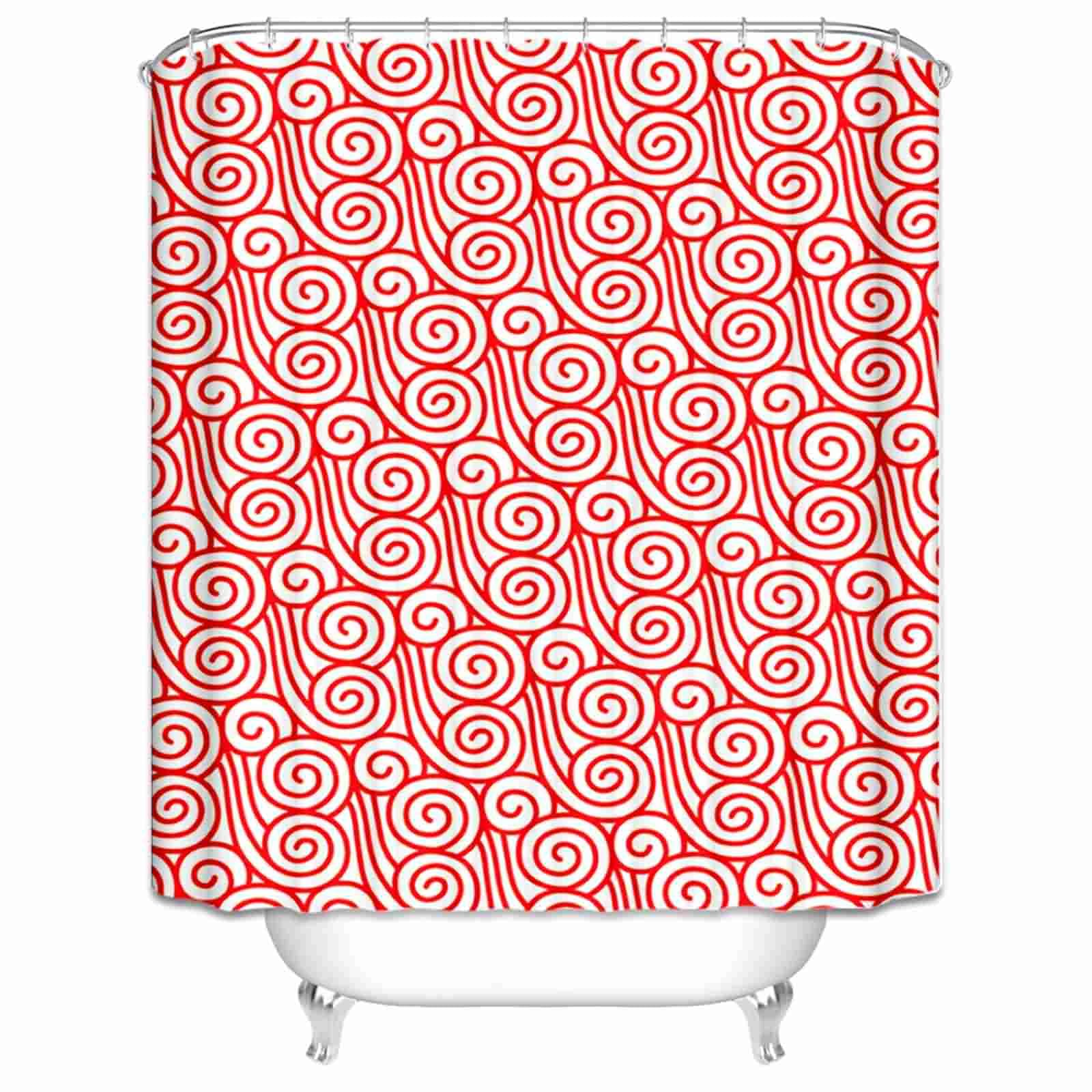 Rideaux Grand Vortex rouge : rideau douche camping grand format 220x180cm pour baignoire