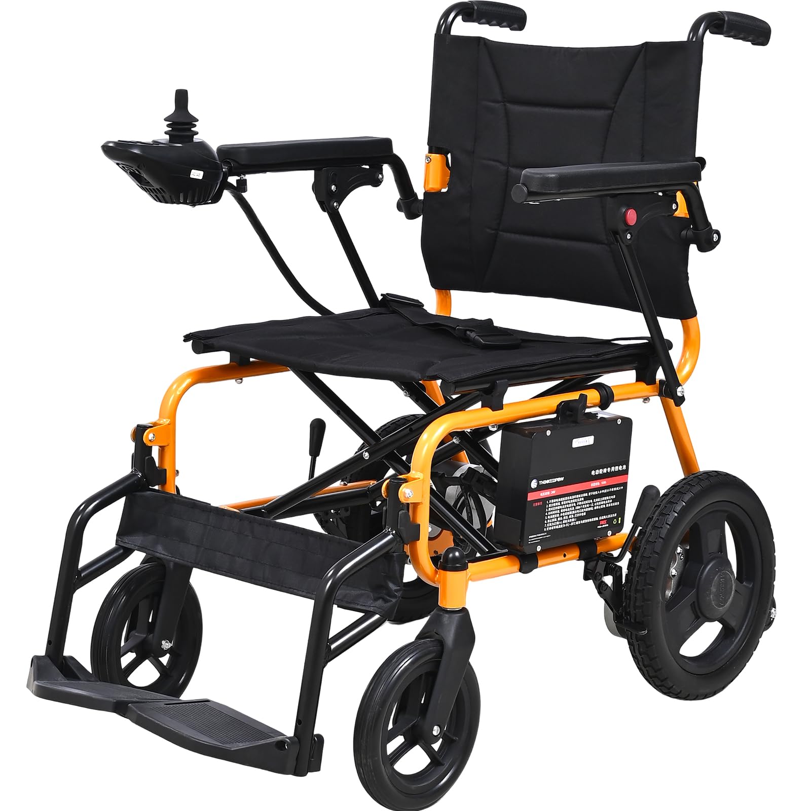 Electric Wheelchairs for Adults, Lightweight Foldable Electric Wheelchair, Portable Motorized Wheelchair, All-Terrain Power Wheelchairs for Indoor and Travel